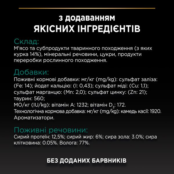 Влажный корм PRO PLAN Adult для взрослых кошек, кусочки в паштете с курицей 85 г (8445290173218) 000077126 фото