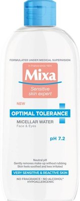 Міцелярна вода Mixa Hydrating для нормальної і сухої чутливої ​​шкіри обличчя 400 мл (3600550932782) В00041012 фото
