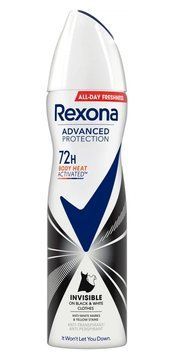 Антиперспірант-аерозоль Rexona Невидимий на чорному та білому одязі до 72 годин 150 мл (8720181450419) В00353854_U фото