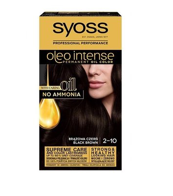 Фарба для волосся SYOSS Oleo Intense 2-10 Коричневий чорний (9000100815185) В00003032 фото