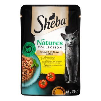 Влажный корм Sheba с курицей, льняным маслом и томатами 85 г. (4770608263027) 000080477 фото