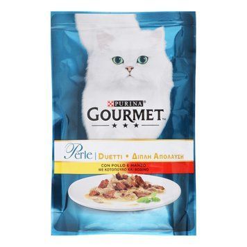Влажный корм Purina Gourmet Perle для кошек, кусочки в соусе, Курица и Говядина 85 г (7613033574702) 000073783 фото