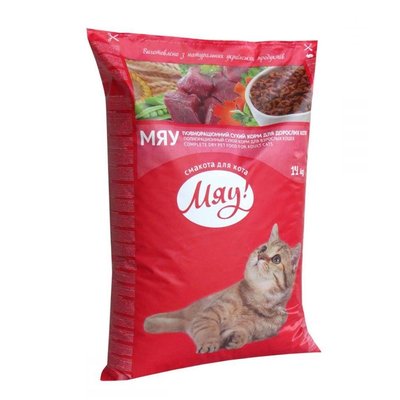 Сухий корм для котів Мяу з телятиною 14 кг.(4820215362597) 000035205 фото