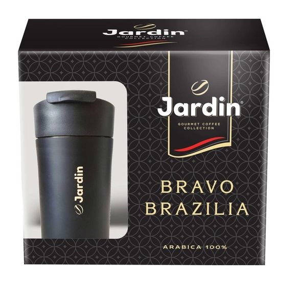 Набор Кофе молотый Jardin Bravo Brazilia 250 г + Металлическая термочашка (4823096807973) 000069264 фото