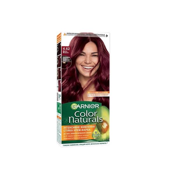 Стойкая краска Garnier Color Naturals Интенсивное питание для волос 4.62 Дикая вишня (3600542591775) В00315729 фото