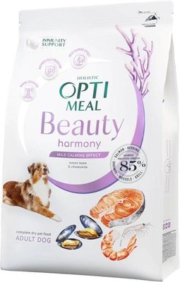 Полнорационный сухой корм Optimeal Beauty Harmony для взрослых собак всех пород, формула на основе морепродуктов 10 кг (4820215366847) 000073677 фото