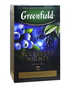 Чай Greenfield Blueberry Nigh Черный с черникой листовой 100 г ( 4823096802428) 000029544 фото