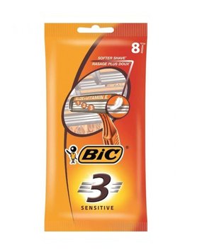 Набір бритв Bic Sensitive 3 без змінних катриджів Bic Sensitive 3 8 шт (3086126692586) В00158658 фото