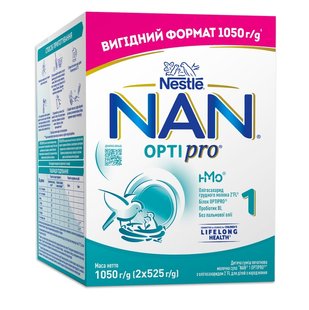 Суміш молочна Nestle NAN 1 Optipro з олігосахариди 2'FL для дітей від народження1050 г (7613287314512) В00307897 фото