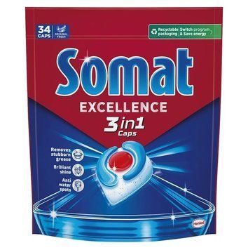 Капсули для посудомийної машини Somat Excellence 3-in-1 34 шт (9000101831986) В00340717 фото
