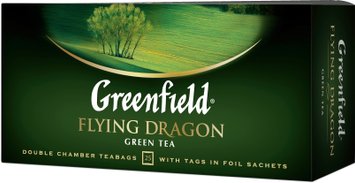 Чай Greenfield Flying Dragon Зелений пакетований 25 x 2 г (4823096801100) 000025416 фото