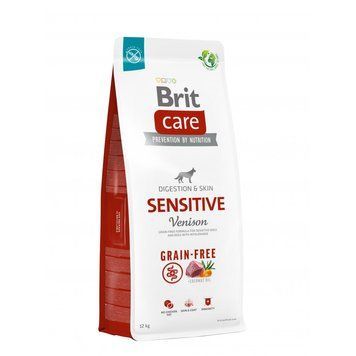 Корм сухой Brit Care Dog Grain-free Sensitive для собак с чувствительным беззерновым травлением с олениной 12 кг (8595602559138) S1111173390 фото