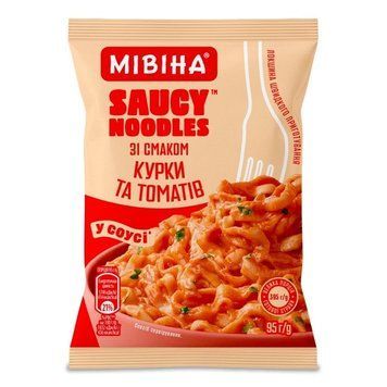 Лапша Мивина Saucy noodles со вкусом курицы и томатов быстрого приготовления 95 г (8445292248860) 000090193 фото
