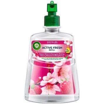 Змінний флакон до автоматичного освіжувача повітря Air Wick Active Fresh Цвіт вишні та свіжість малини 228 мл.(5908252018345) В00353949 фото