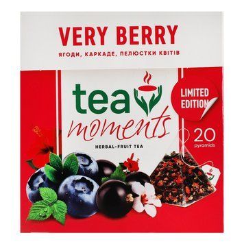 Чай Tea Moments Very Berry фруктово-трав'яний 1.7 г х 20 шт. (4823118602999) 000084304 фото
