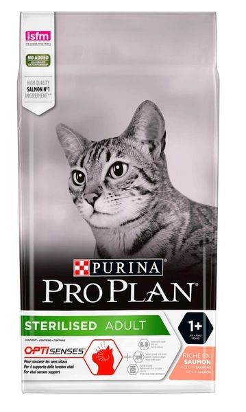 Сухой корм PRO PLAN® Sterilised Adult 1+ для стерилизованных кошек, с лососем 1,5 кг (7613036517362) 000077132 фото