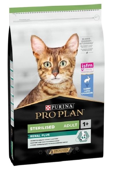 Сухий корм Purina Pro Plan Sterilised Adult Renal Plus з кроликом для стерилізованих кішок 10 кг (7613033566486) 000076424 фото