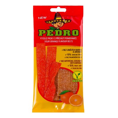 Жевательные конфеты Pedro Ременцы Апельсин 80 г (8594044245746) 000078685 фото