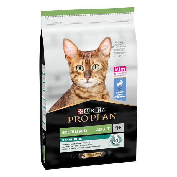 Сухой корм Purina Pro Plan Sterilised Adult Renal Plus с кроликом для стерилизованных кошек 10 кг (7613033566486) 000076424 фото