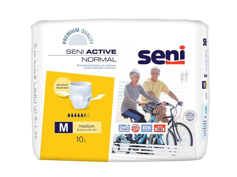 Підгузки-трусики для дорослих Seni Active Normal Medium 10 шт. (5900516693046) В00189896 фото