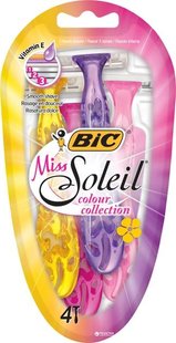 Набір бритв Bic Miss Soleil colour collection без змінних картриджів 4 шт (3086123303843) В00149081 фото