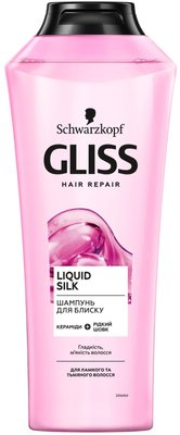 Шампунь Gliss Kur Liquid Silk для ламкого і позбавленого блиску волосся 400 мл (9000100549592) 3208      фото