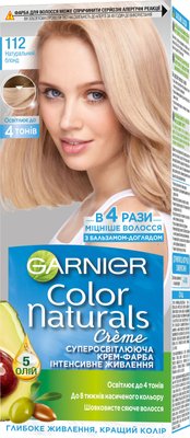 Устойчивая краска для волос Garnier Color Naturals c интенсивным питанием 112 Натуральный Блонд 110 мл (3600542423953) В00287561 фото