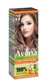 Стойкая крем-краска для волос Avena Shine Color №871 Натурально-русый 115 мл (4823115507105) AD107 фото