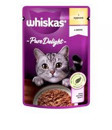 Вологий корм Whiskas Pure Delicht для котів курка в жиле 85 г (5900951303333) 000076309 фото