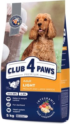 Сухий корм Club 4 Paws Premium для собак середніх та великих порід схильних до надлишкової ваги.5кг (4820215367868) 000074368 фото