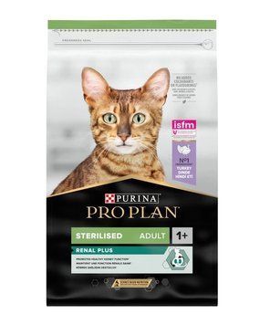 Сухой корм для взрослых кошек после стерилизации Purina Pro Plan Sterilised Adult 1+ Renal Plus с индейкой 10 кг (7613033566547) 000086879 фото