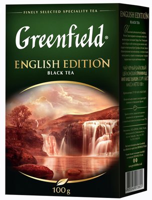 Чай Greenfield English Edition Чорний листовий 100 г (4823096805757) 000028505 фото