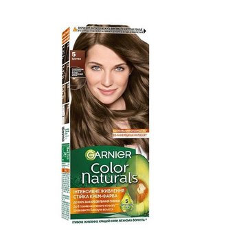 Стійка фарба Garnier Color Naturals Інтенсивне живлення для волосся 5 Шатен (3600542591737) В00315730 фото