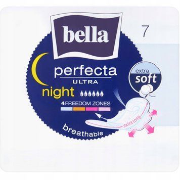 Гигиенические прокладки Bella Perfecta Ultra NIGHT Extra Soft 7 шт (5900516305376) В00326347 фото