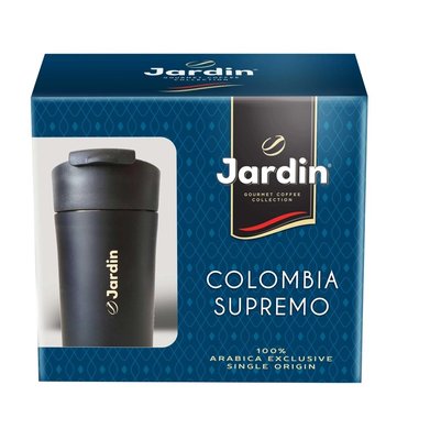 Кофе молотый Jardin Colombia Supremo 250 г + металлическая термочашка (4823096808000) 000070433 фото