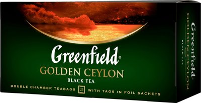 Чай Greenfield Golden Ceylon чорний байховий дрібний 25 х 2г (4823096801049) 000024721 фото