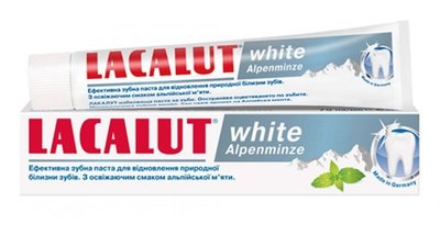 Зубна паста Lacalut white Альпійська м'ята 75 мл.(4016369699249) В00283275 фото