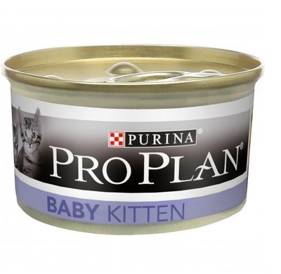 Вологий корм PRO PLAN Baby Kitten для кошенят у перший прикорм, мус з куркою 85 г (7613036693462) 000074262 фото