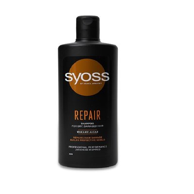 Шампунь Syoss Repair із водоростями вакаме для сухого та пошкодженого волосся 440 мл (9000101276879) В00098491 фото