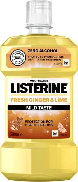 Ополіскувач для ротової порожнини Listerine свіжість імбиру та лайму 500 мл (3574661562056) В00315387 фото