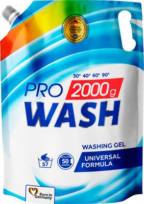 Гель для прання Pro Wash Універсальний 2 кг (4260637722096) В00299484 фото