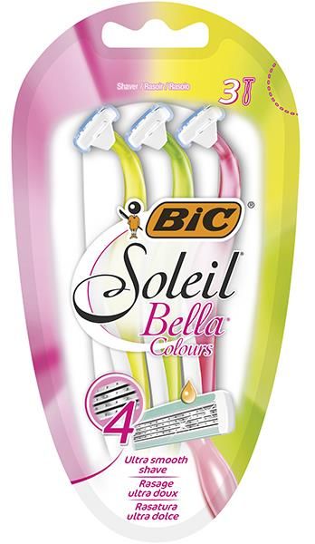 Набор бритв Bic Soleil Bella Colours без сменных картриджей 3 шт (3086123468283) В00155799 фото