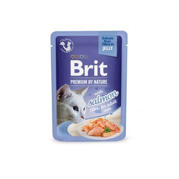 Корм влажный Brit Premium Delicate Fillets in Jelly Salmon д/котов филе в желе лосось 85 г (8595602570683) S1111185853 фото