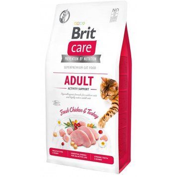 Корм сухой Brit Care Cat Grain Adult Activity Support для уличных и взрослых кошек филе индейки и курицы 7 кг (8595602540815) S1111162363 фото