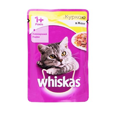 Влажный корм для кошек Whiskas с курицей в желе 100 г. (4770608239671) 000029144 фото