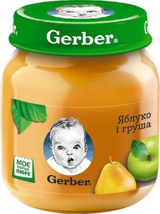 Пюре Gerber фруктовое Яблоко и груша с 6 месяцев 130 г (7613033514852) В00139160 фото