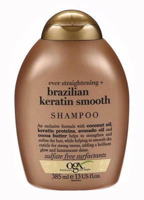 Шампунь Ogx Brazilian Keratin Smooth Pазглаживающий для укрепления волос, 385 мл (22796976017) В00167212 фото