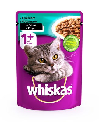 Влажный корм для кошек Whiskas с кроликом в соусе 100 г. (5900951021541) 000029145 фото