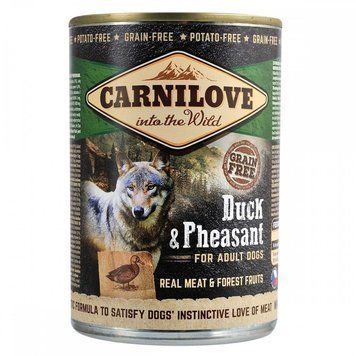 Корм влажный Carnilove Dog k консервы для собак с уткой и фазаном 400 г (8595602529230) S1111150029 фото