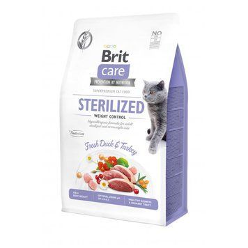 Корм сухой Brit Care Cat Grain Sterilized Weight Control для стерилизованных кошек с избыточным весом утка и индейка 400 г (8595602540808) S1111162362 фото